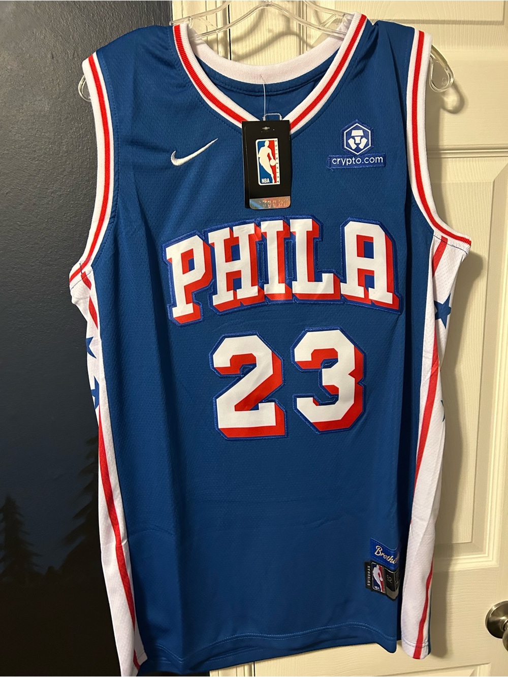 Philadelphia 76ers #23 Blue Basketball Jersey size XL